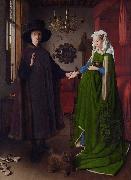 Jan Van Eyck Giovanni Arnolfini and His wife Giovanna Cenami (mk08) oil painting reproduction